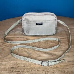 Vintage Kate Spade Y2K Crossbody Nylon Camera Bag 90s Beige Made In USA
